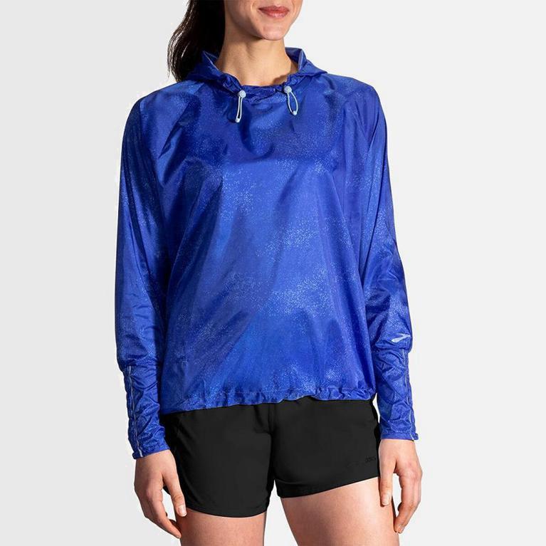 Brooks Lsd Pullover Australia - Women's Running Jackets - Blue (126358-JGL)